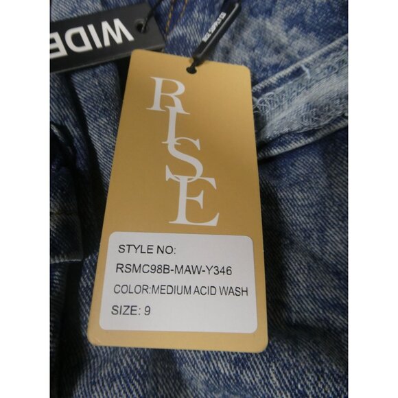 Rise High Rise Wide Multi Cargo Blue Jeans‎ Women's Size 9 - Picture 3 of 8